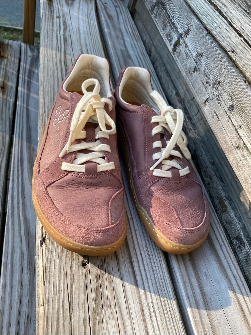 Vivobarefoot Gobi II Premium Leather Sneaker Mauve Cork Insole Size 7